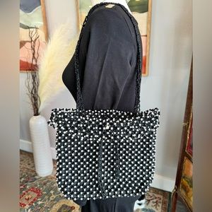 Artisan Beaded Pearl Shoulder Bag